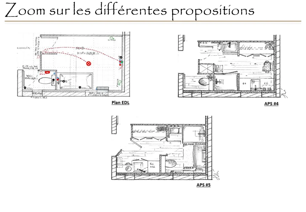 Avant-projet sommaire salle d'eau et buanderie - conception